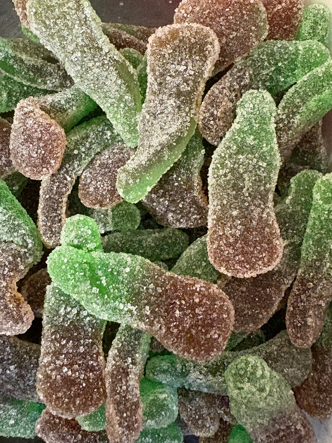 100g cola & lime bottles