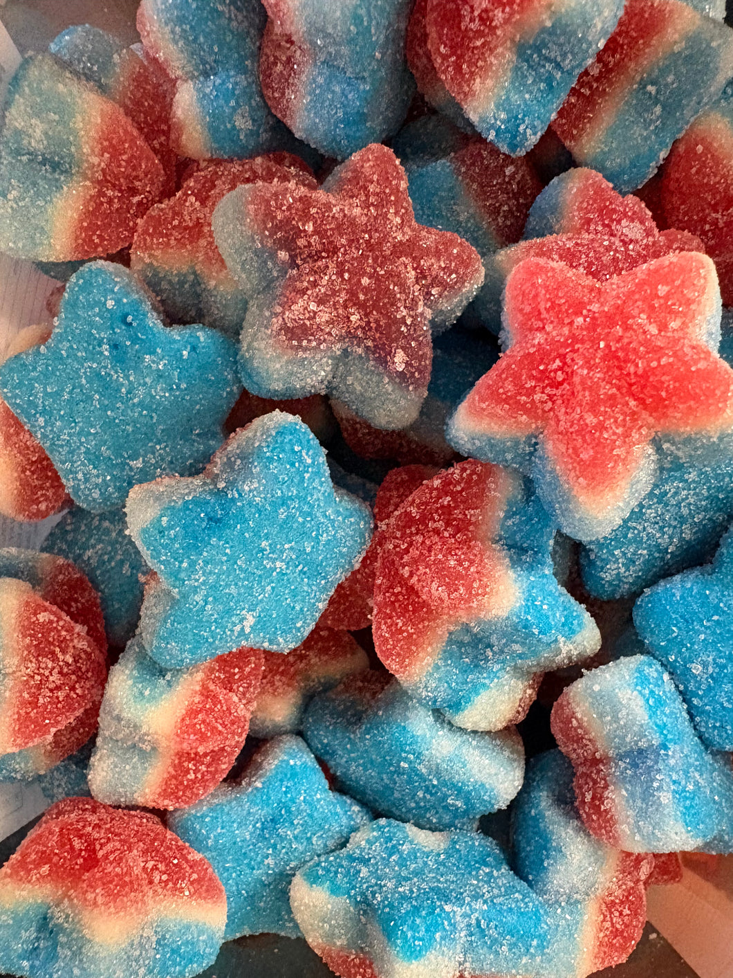 100g fizzy jelly filled stars