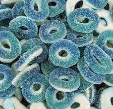 100g blue raspberry rings