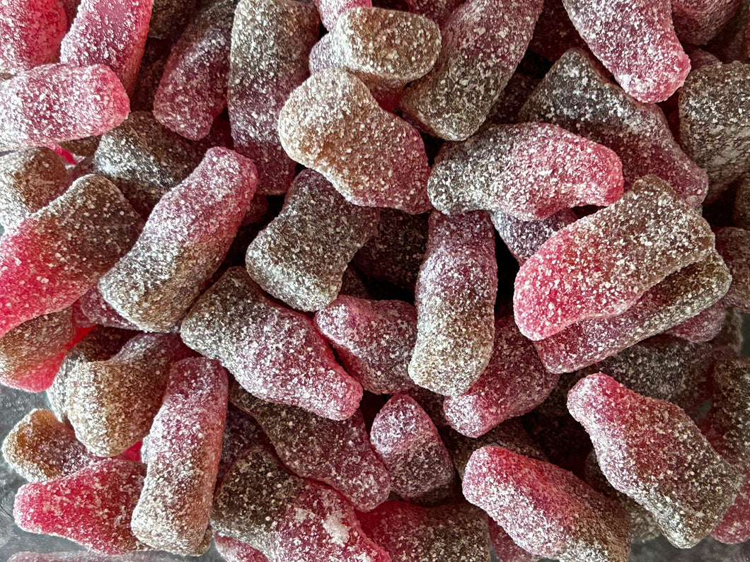 100g fizzy cherry cola bottles